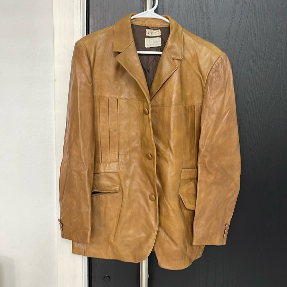 Leather brown jacket